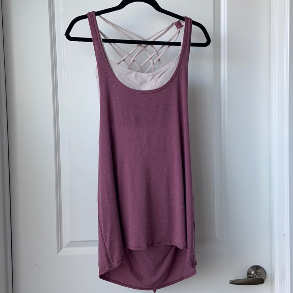 Lululemon purple tank with attached bra
